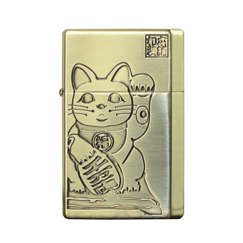 个性创意招财猫煤油王子打火机