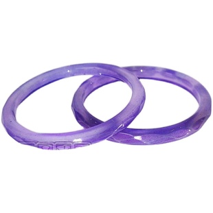 纯天然玛瑙戒指圈圆环尾戒指环紫红蓝紫角度切面菱形多面特细男女