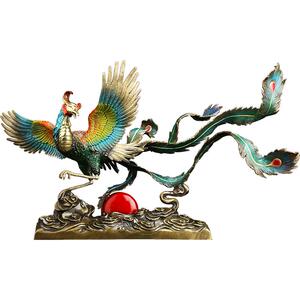 吉善缘铜火凤凰摆件轻奢工艺品