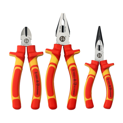 福冈绝缘钢丝钳老虎钳耐高压电工