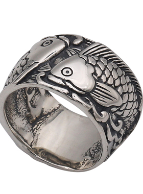 s925纯银饰品泰银复古男士戒指