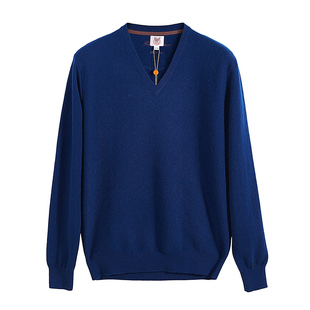 鹿王羊绒衫男正品半高领专柜正品清仓纯色冬季修身新款商务山羊绒