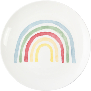 蓝莲花可爱卡通餐盘天气八寸陶瓷盘家用菜盘牛排盘平盘早餐小盘子