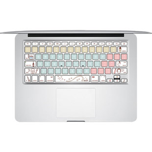 SkinAT 适用于苹果笔记本功能键膜MacBook按键膜Air15贴纸Pro16膜
