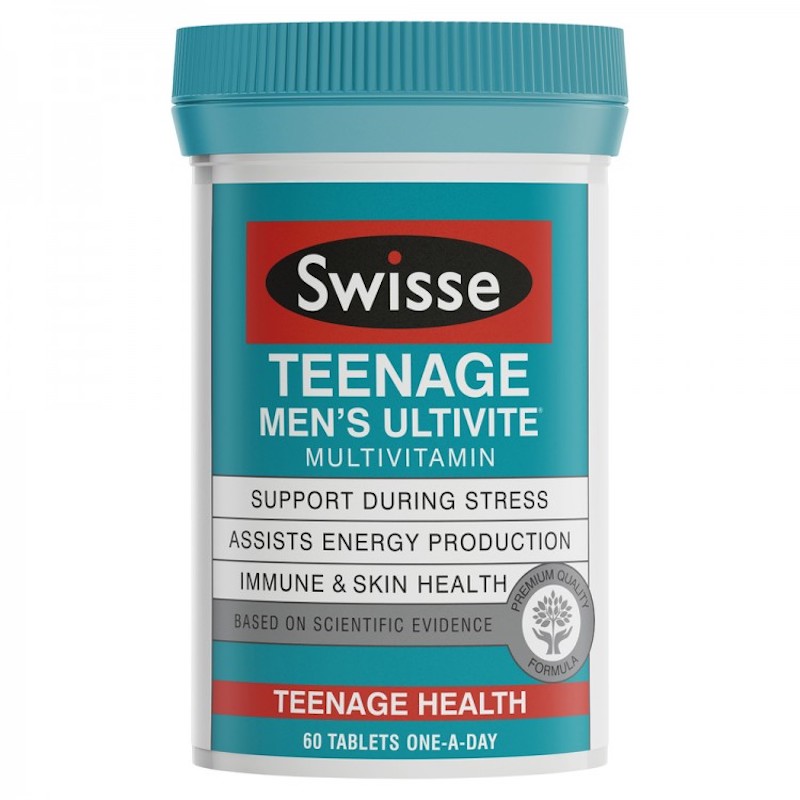 澳洲直邮swisse青少年男生复合维生素 60片 青春期男孩补充维生素