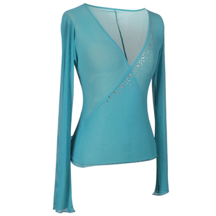 舞依艺库古典舞练功服女网纱上衣舞蹈服民族舞基训服身韵舞蹈纱衣