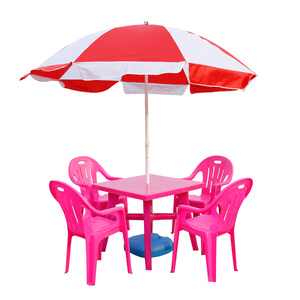 厂家直销桌椅组合 户外塑料大排档桌椅 露天桌椅带伞方桌沙滩桌椅