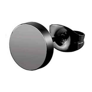 男耳钉圆形黑色朱正廷潮人圆饼女个性欧豪耳环细针权志龙同款ins