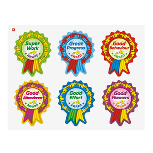 创意表扬胸花奖章教学奖励贴纸幼儿园小学生儿童不干胶英语标签