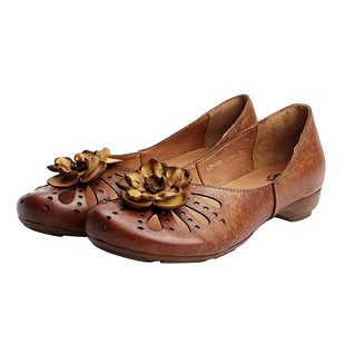 相伴【35码捡漏】夏季凉鞋女真皮女鞋手工皮鞋妈妈特价单鞋