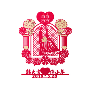 双喜临门精致喜字贴无纺布结婚一套门贴婚房装饰婚礼布置玻璃贴