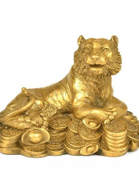 纯铜老虎铜上山虎铜下山虎十二生肖虎虎啸山河家居客厅工艺品摆件