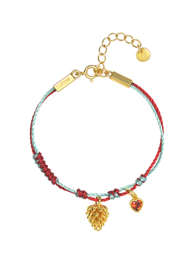 thisness圣诞特辑镀金松果编绳