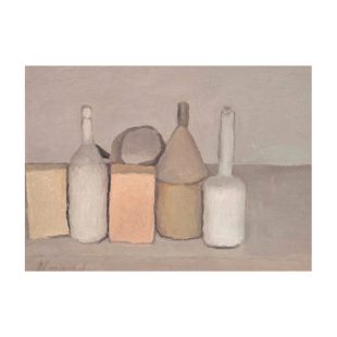 莫兰迪静物油画装饰画复古瓶子高级灰艺术挂画世界名画性冷淡风格