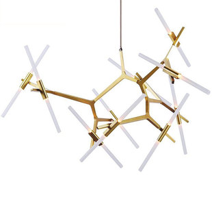 北欧灯具现代创意装饰艺术吊灯设计师极简树杈复式楼客厅餐厅灯