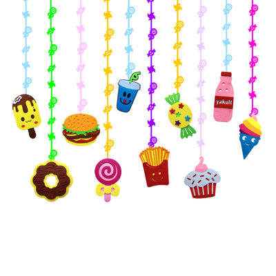 汉堡薯条肯德基餐厅无纺布吊饰