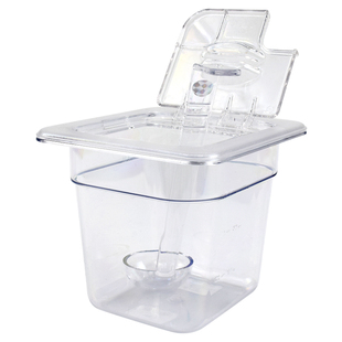 亚克力分数盆份数盒翻盖透明塑料奶茶调味料果酱冰粉配料盒子商用