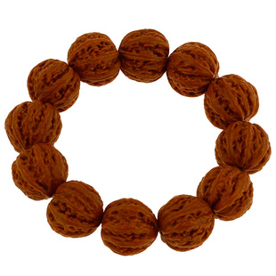 门头沟京八棱粗纹深纹正圆矮桩方肚精品野生文玩小核桃手串手持