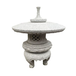 天然石灯复古户外日式庭院石灯笼园林景观石灯草坪灯古代圆雪见灯