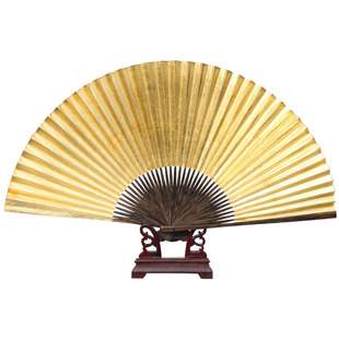 仙宝纯金箔贴箔泥金扇纯金贴箔工艺折扇戏曲用扇子高档礼品折扇子