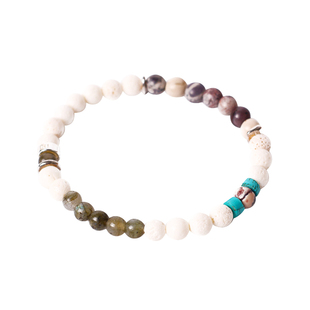 一言三行天然原石白珊瑚能量石手串个性男女礼物ins网红水晶手链