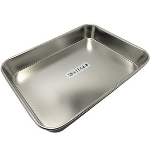 304食品级不锈钢小方盘长方形水果盘儿童餐盘大方盘凉皮盘肠粉盘