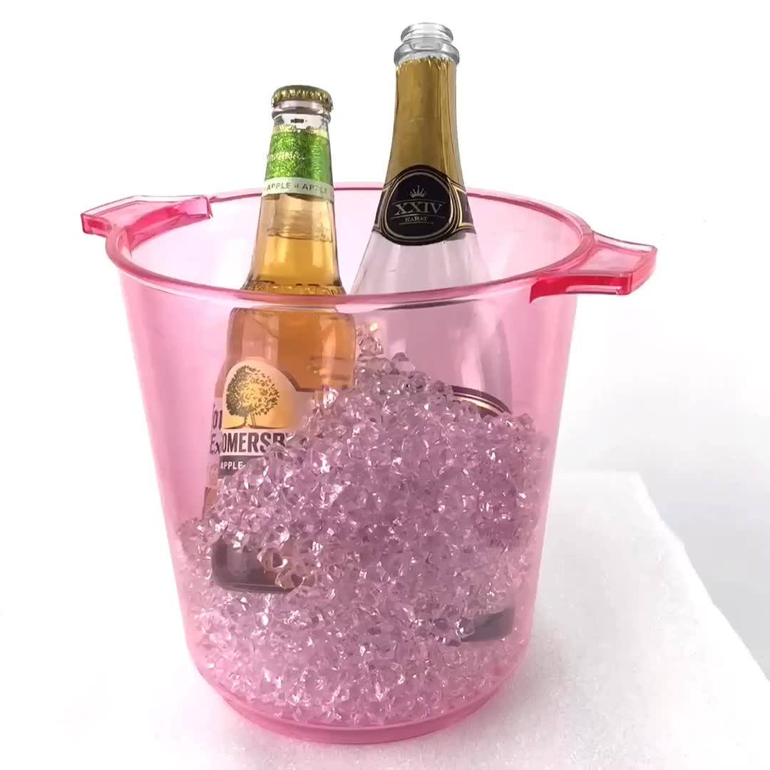 Clear Large Plastic Round Ice Bucket For Beer Vodka Bottle Buy Round