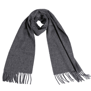 秋冬季纯色男士长款保暖围巾