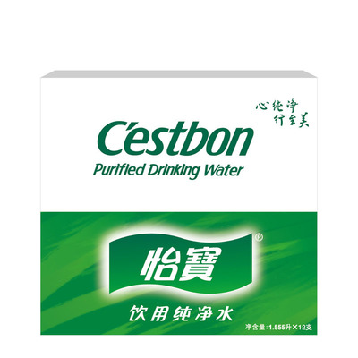 怡宝 饮用水 饮用纯净水1.55L*12瓶 整箱装