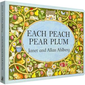 送音频英文原版绘本Each Peach Pear Plum桃子梨子和李子纸板书格林威大奖廖彩杏书单优美韵文幽默有趣亲子阅读启蒙睡前故事书
