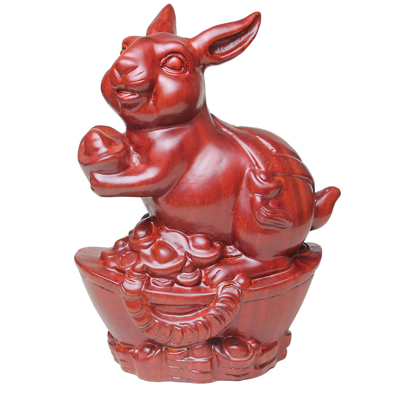 十二生肖木雕办公室风水吉祥物