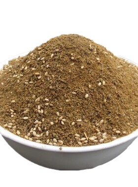 新货孜然半颗粒+熟芝麻孜然粉烧烤撒料羊肉串调料烤肉料500克包邮