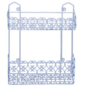 升级版三层洗手间 台面置物架 铁艺3层收纳架 挂壁长方形架子
