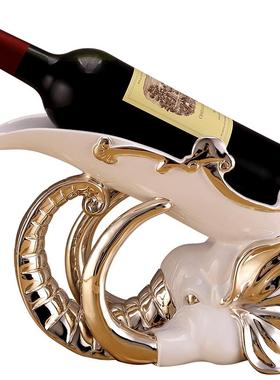 象鼻红酒架创意客厅玄关工艺品