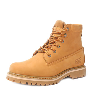 PF高帮男鞋真皮工装靴男英伦马丁靴大黄靴10061短靴男户外踢不烂