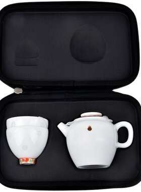 玉柏一壶两杯非遗传承旅行茶具