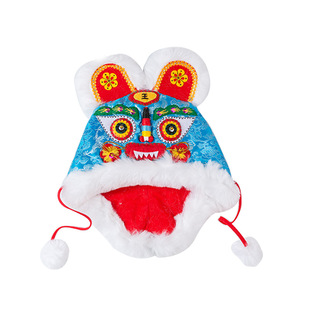 中国风传统纯手工婴儿虎头帽周岁儿童唐装帽满月宝宝老虎帽秋冬