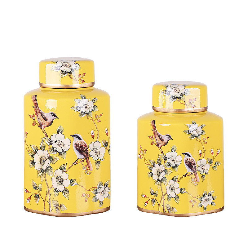 美式乡村风陶瓷餐桌花瓶器摆件