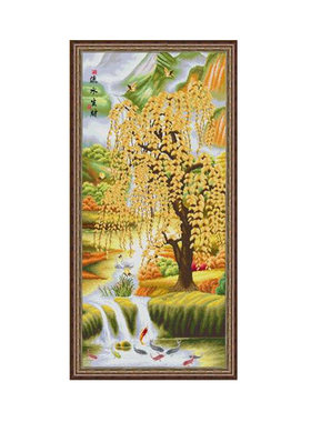 ks十字绣新款竖版玄关风景大画