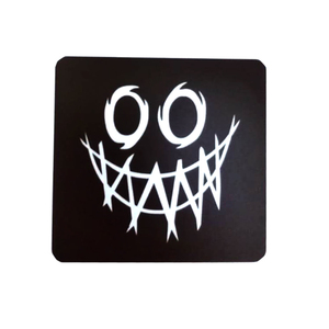 暗黑系鬼脸大嘴笑脸花手背纹身模板果汁纹身膏纹绣喷绘通用镂空板