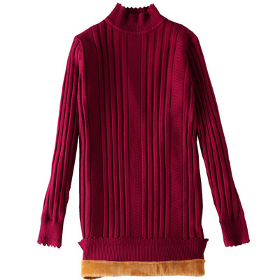 2021冬季新款加绒加厚保暖衣毛衣