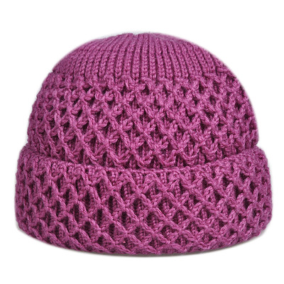 秋冬天中老年人帽子女奶奶手工勾线针织毛线帽加厚老太太妈妈保暖