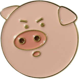 原创BUTTGooDS合作款 回眸猪师兄师姐胸针 冰箱贴 小萌猪男女情侣