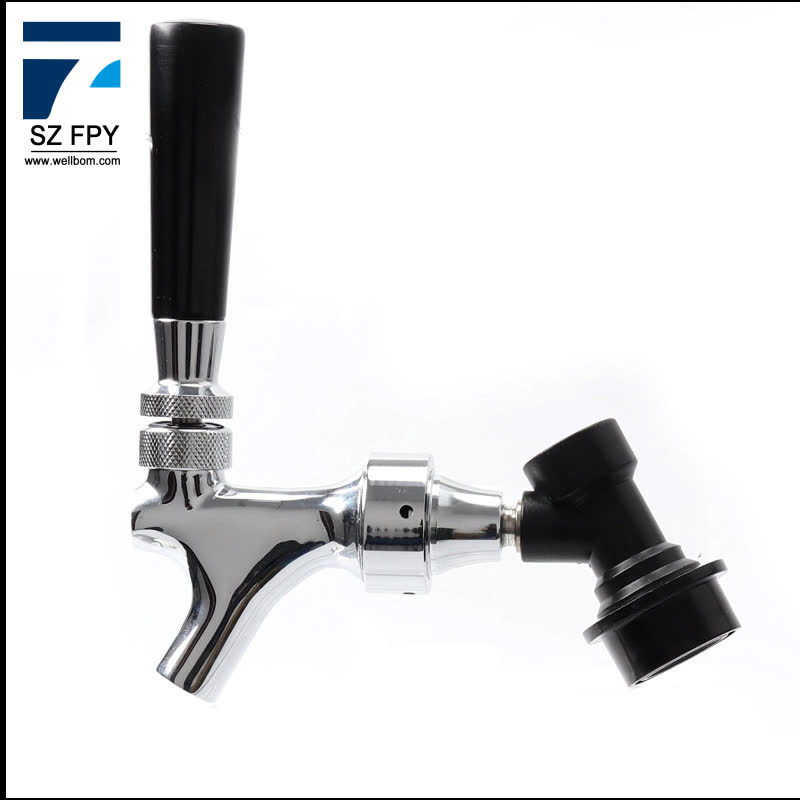 Adjustable Flow Control Chrome Draft Beer Faucet Tap G5/8 Shank Home