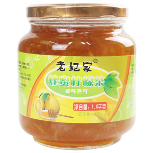 老纪家蜂蜜柠檬茶1kg 泡水喝饮品水吧原料瓶装果肉果酱水果茶冲饮
