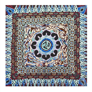 敦煌壁画丝巾飞天艺术羊绒保暖围巾披肩可装裱礼品包邮