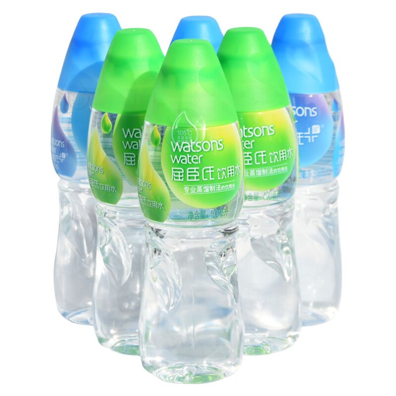 屈臣氏watsons蒸馏制法水4.5L*4桶装大桶家庭装饮用水补水