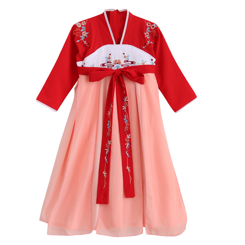 汉服超仙襦裙夏装女童刺绣仙女