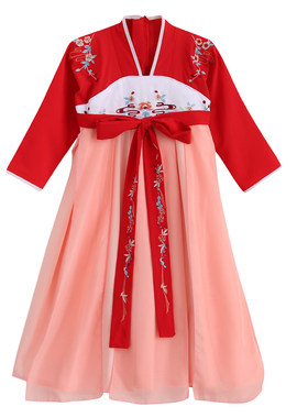 汉服超仙襦裙夏装女童刺绣仙女