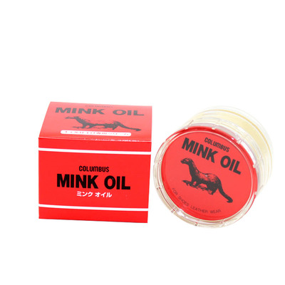 日本Columbus哥伦布斯黄狼脂肪膏貂油膏mink oil皮鞋靴包护理油膏